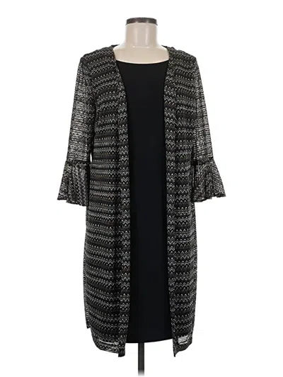 Pre-owned Perceptions Casual Dress In Gray