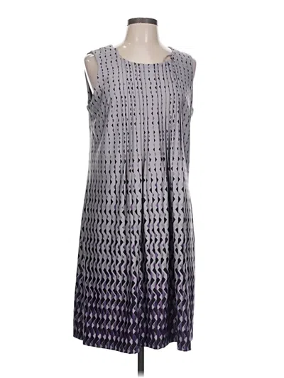 Pre-owned Perceptions Casual Dress In Gray