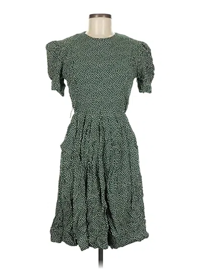 Pre-owned Perceptions Casual Dress In Green