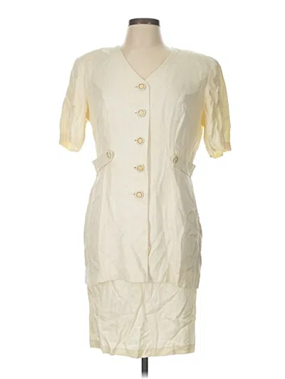 Pre-owned Perceptions Casual Dress In Ivory