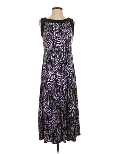 Pre-owned Perceptions Casual Dress In Purple