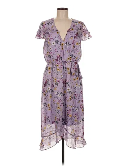 Pre-owned Perceptions Casual Dress In Purple