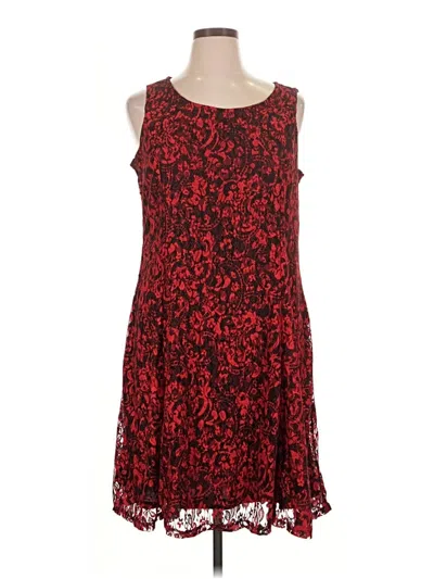 Pre-owned Perceptions Casual Dress In Red