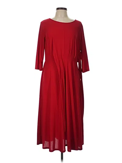 Pre-owned Perceptions Casual Dress In Red