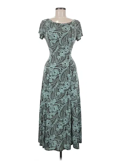 Pre-owned Perceptions Casual Dress In Teal