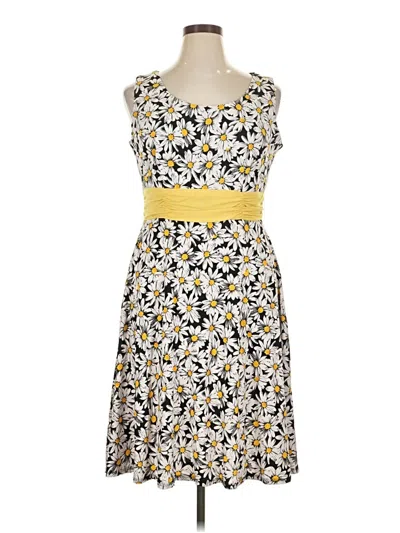 Pre-owned Perceptions Casual Dress In Yellow