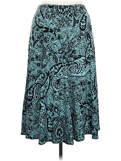 Pre-owned Perceptions Casual Skirt In Teal