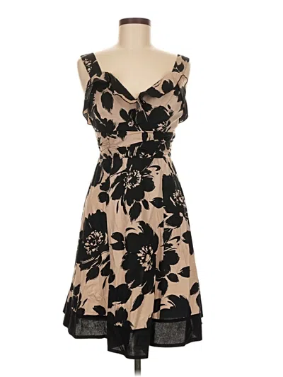 Pre-owned Perceptions Cocktail Dress In Brown
