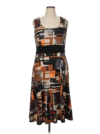Pre-owned Perceptions Cocktail Dress In Brown