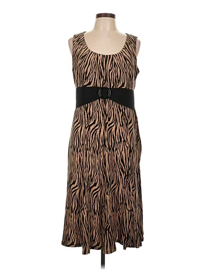 Pre-owned Perceptions Cocktail Dress In Brown