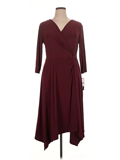 Pre-owned Perceptions Cocktail Dress In Burgundy
