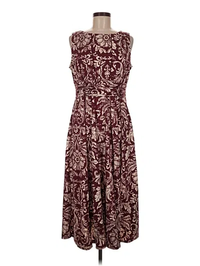 Pre-owned Perceptions Cocktail Dress In Burgundy