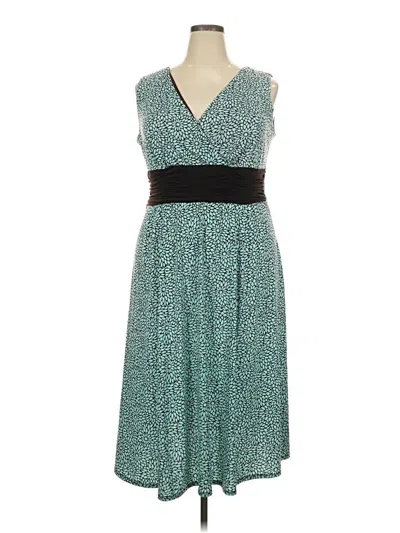 Pre-owned Perceptions Cocktail Dress In Teal