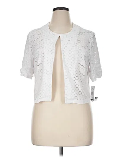 Perceptions Short Sleeve Blouse In White