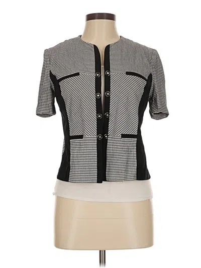 Pre-owned Perceptions Short Sleeve Top Gray Square Neckline Tops