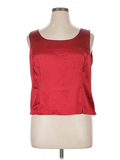 Pre-owned Perceptions Sleeveless Top Red Square Neckline Tops
