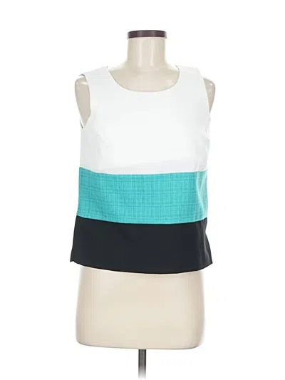 Pre-owned Perceptions Sleeveless Top White Square Neckline Tops