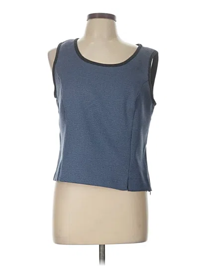 Pre-owned Perceptions Tank Top Blue Square Neckline Tops