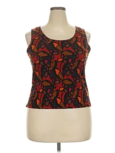 Pre-owned Perceptions Tank Top Brown Strapless Neckline Tops