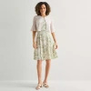 Perceptions Womens Leaf Jacket Dress In White