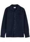 Percival Ashdown Patterned-intarsia Woven Shirt In Navy