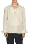 Percival Mens Binding Oversized Pearce Shirt In Neutral