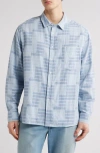 Percival Block Patch Pearce Stripe Cotton Button-up Shirt