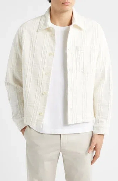 Percival Canyon Heavyweight Check Overshirt In Gray