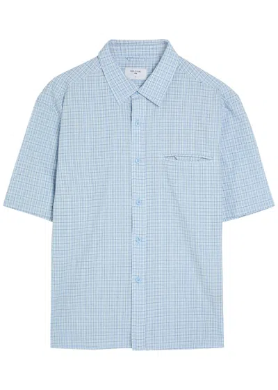Percival Hinsley Short-sleeve Shirt In Blue