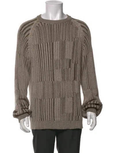 Pre-owned Percival Crew Neck Long Sleeve Pullover In Neutral