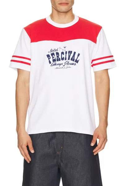 Percival Cut And Sew Regular Tee In Red