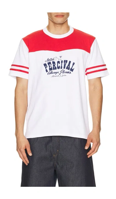 Percival Cut And Sew Regular Tee In White