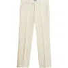 Percival Flat Front Linen Chinos In White