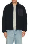 Percival Fleece Jacket In Black