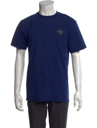 Pre-owned Percival Graphic Print Crew Neck T-shirt In Blue