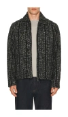 Percival Ingelo Zip Wool Boxy Jacket In Black
