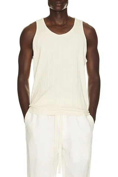 Percival Leon Ribbed Vest In Sand