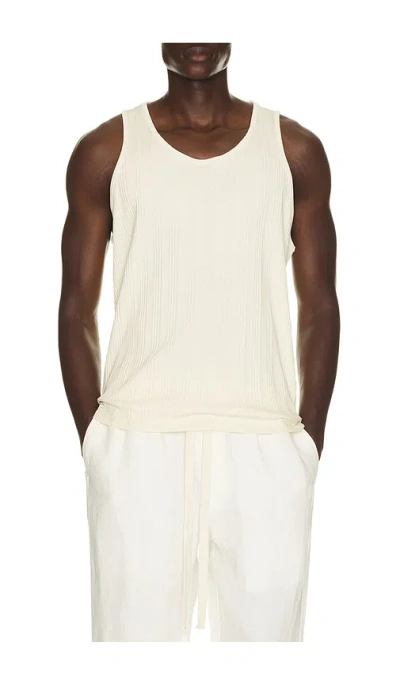 Percival Leon Ribbed Vest In Sand
