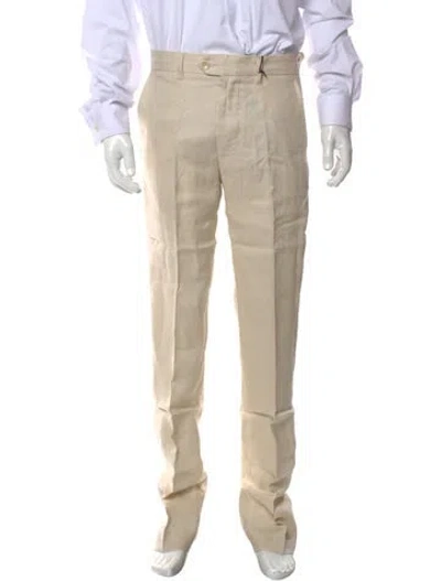 Pre-owned Percival Linen Pants In Neutral
