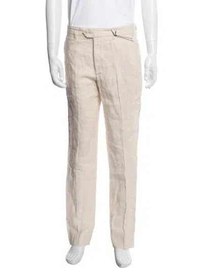 Pre-owned Percival Linen Pants In Neutrals
