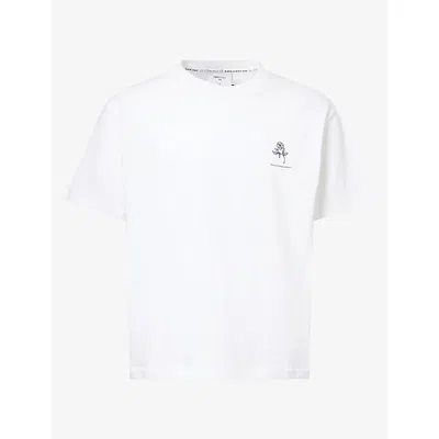 Percival Mens Earl Print Cotton T-shirt White