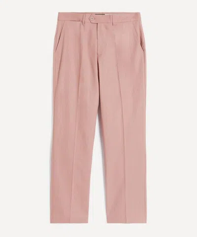 Percival Mens Mauve Tailored Linen Trousers
