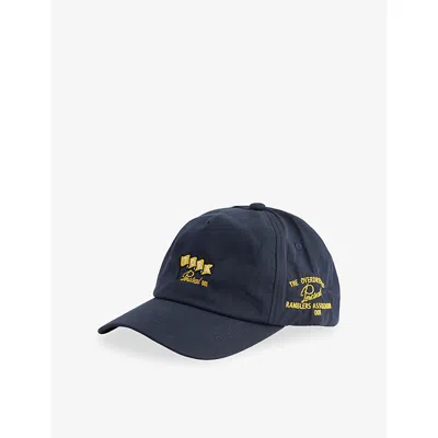 Percival Mens Multi Brand-embroidered Cotton-blend Baseball Cap In Blue