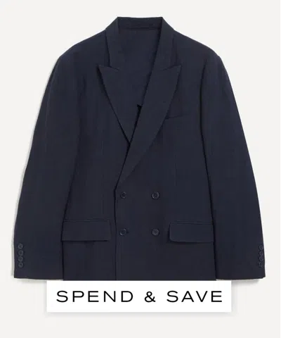 Percival Mens Tailored Double-breasted Linen Blazer