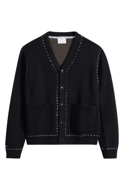 Percival Module Boxy Cardigan In Black
