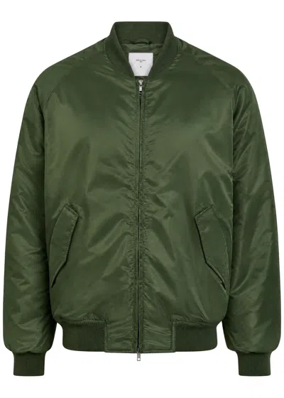 Percival Padded Taffeta Bomber Jacket In Green