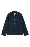 Percival Parsons Thread Detail Denim Jacket In Blue