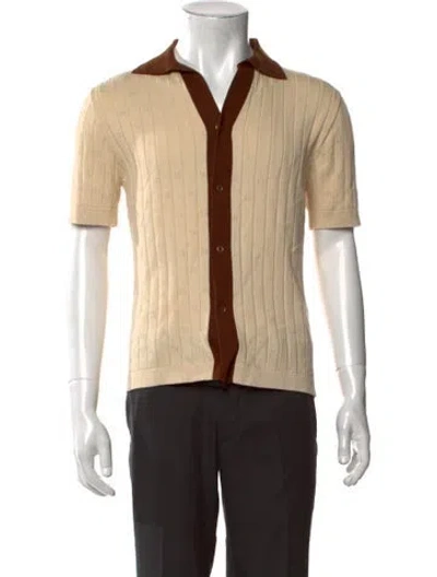 Pre-owned Percival Patterned Short Sleeve Shirt In Neutral