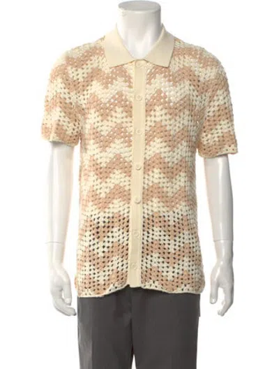 Pre-owned Percival Patterned Short Sleeve Shirt In Neutrals