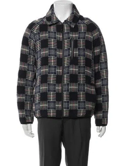Pre-owned Percival Plaid Print Jacket In Black